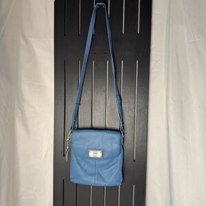 DKNY Soft Leather Light Blue Crossbody Bag